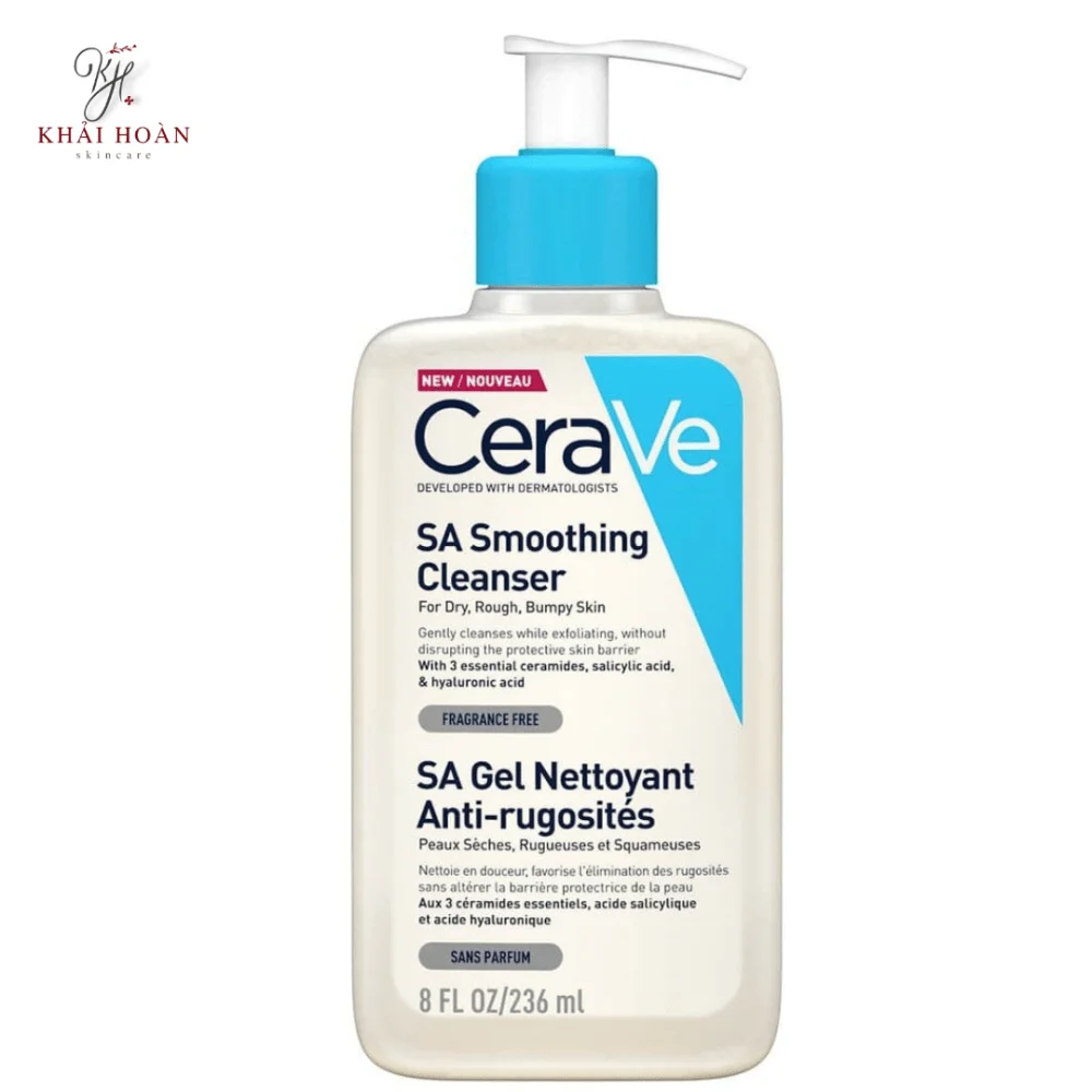 SỮA RỬA MẶT CERAVE SA smoothing cleanser 236ml (xanh dương )