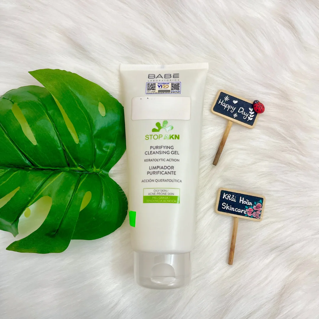 Sữa rửa mặt BABE Stop AKN Purifying Cleansing Gel cho da dầu mụn 200ml 7