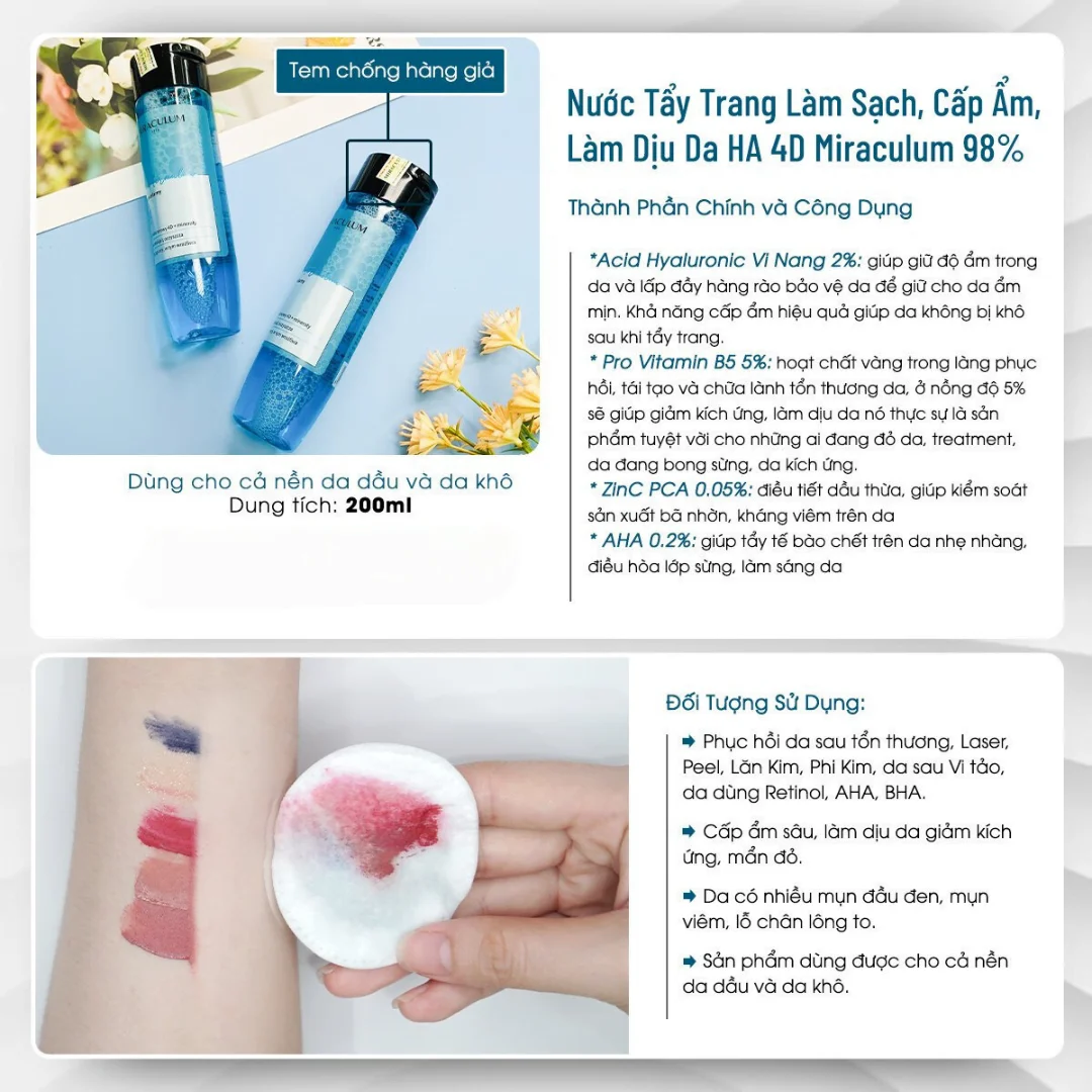 Nước Tẩy Trang Làm Sạch Sâu Miraculum Woda Termalna 1