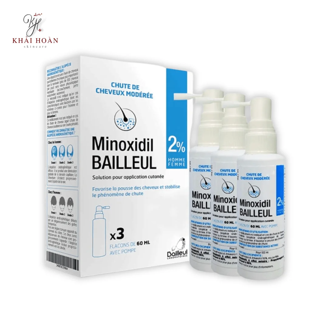Xịt Mọc Tóc Minoxidil 2% và 5% Giảm Rụng Tóc Và Kích Mọc Tóc Của Pháp 8
