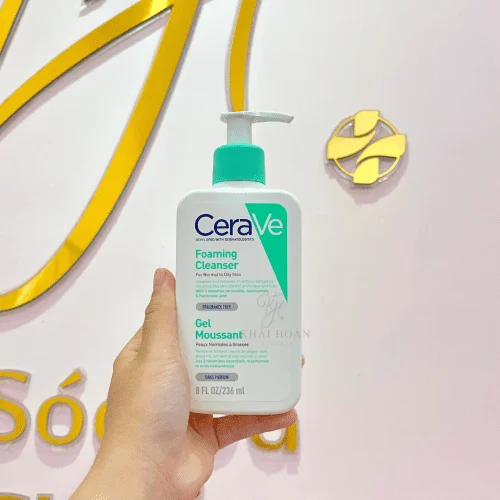 SỮA RỬA MẶT CERAVE Foaming Cleanser 236ml, 473ml (xanh lá nhạt) 5