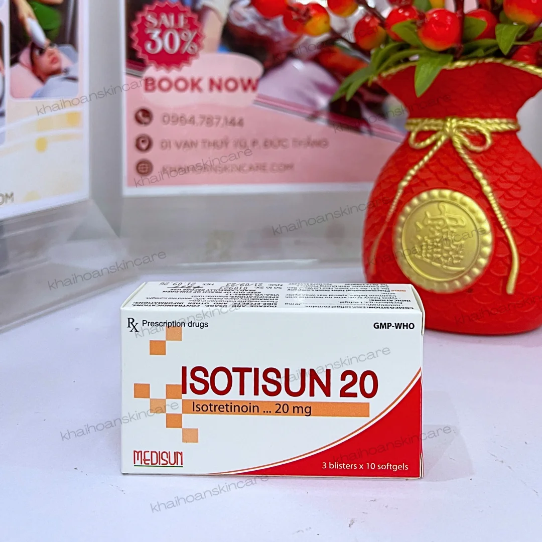 Viên uống isotretinoin isotisun 20mg 2