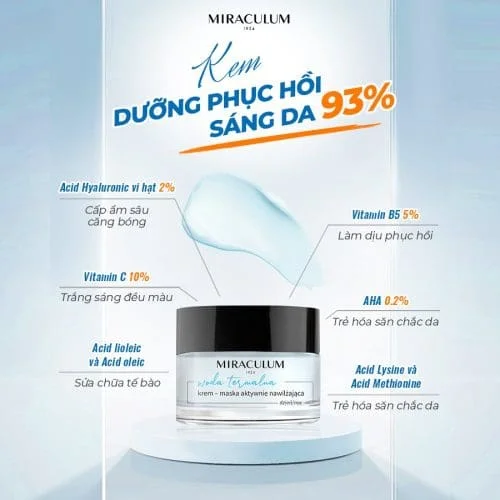 Kem Dưỡng Tái Tạo, Phục Hồi Dành Cho Da Khô HA 4D Miraculum Thermal Water Active - Dòng 93% 2