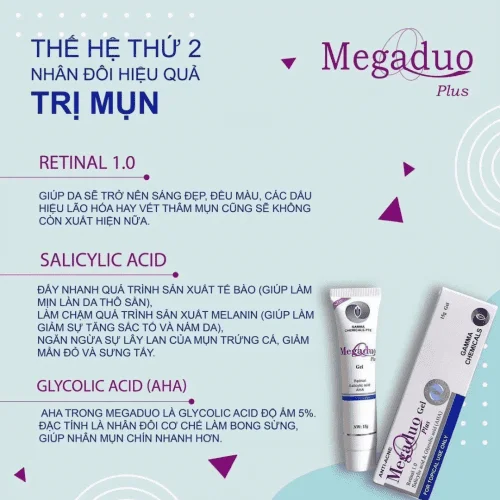 Megaduo Gel plus Giảm Mụn, giảm thâm (AHA-BHA) 2