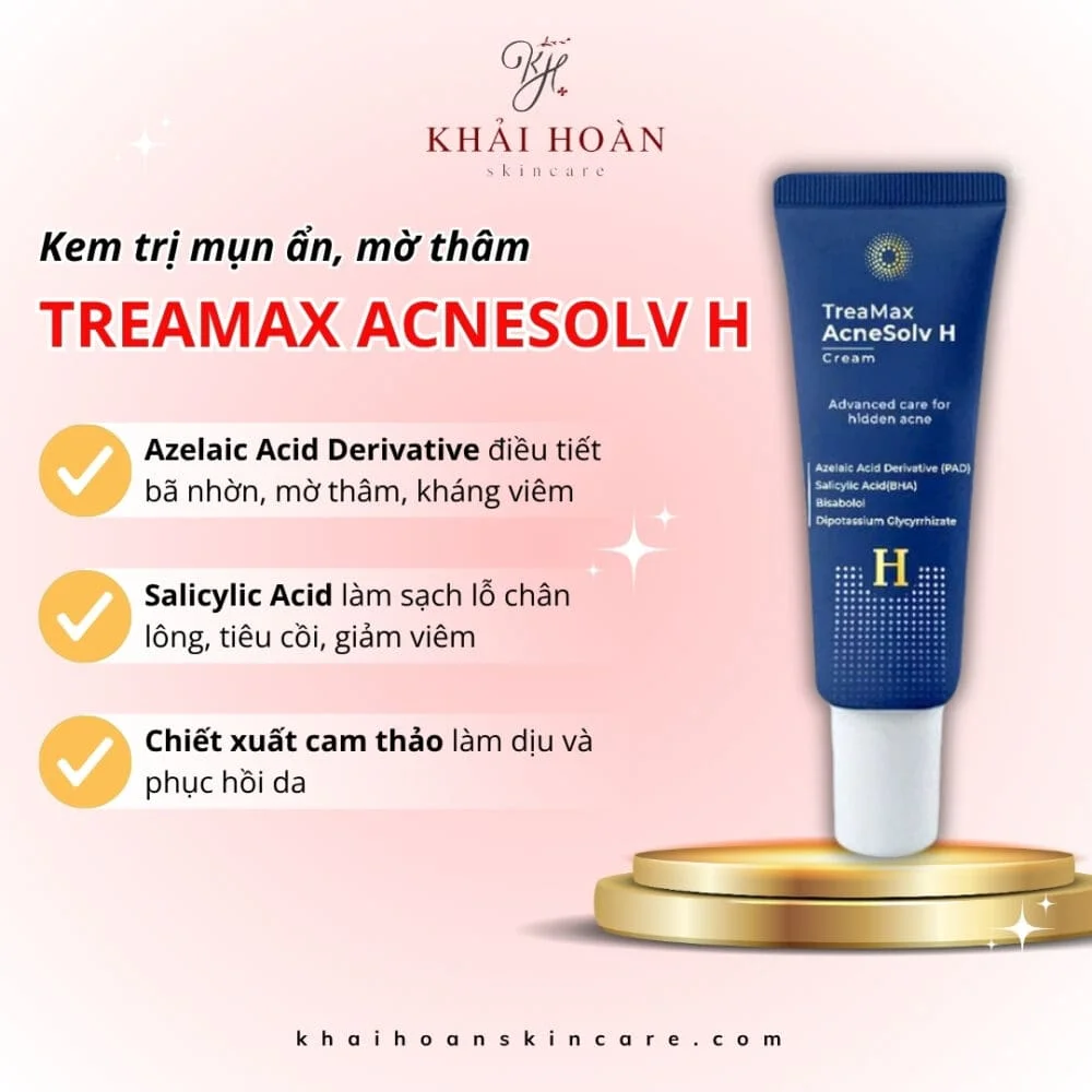 Review Chi Tiết Kem Trị Mụn Ẩn, Giảm Thâm TreaMax AcneSolv H