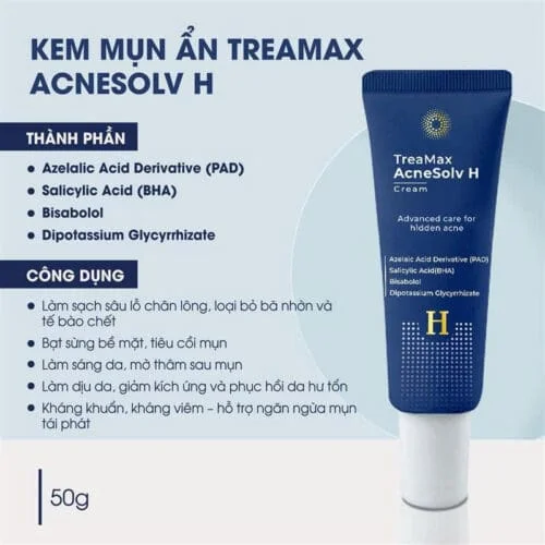 Review Chi Tiết Kem Trị Mụn Ẩn, Giảm Thâm TreaMax AcneSolv H 1