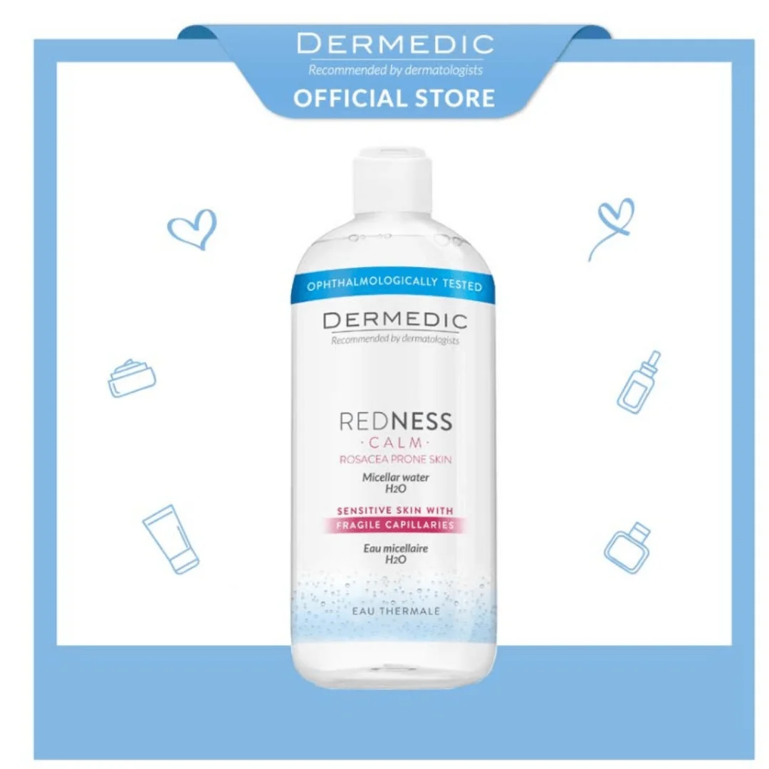 Nước Tẩy Trang Dermedic REDNESS Calm Micellar water H2O 500ml 2