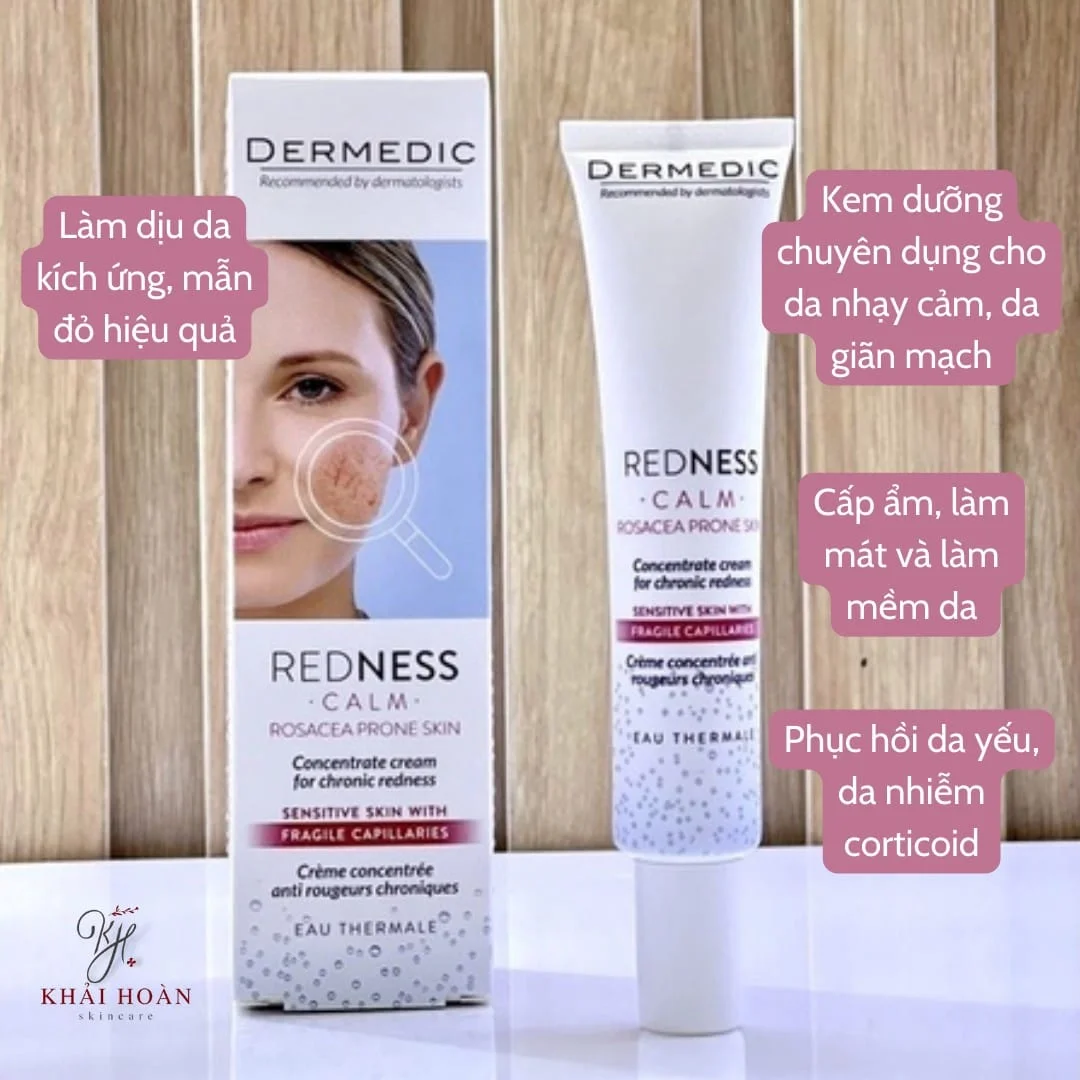 Kem Dưỡng Dermedic Redness làm dịu và phục hồi da bị kích ứng, mẫn đỏ, giãn mao mạch 2