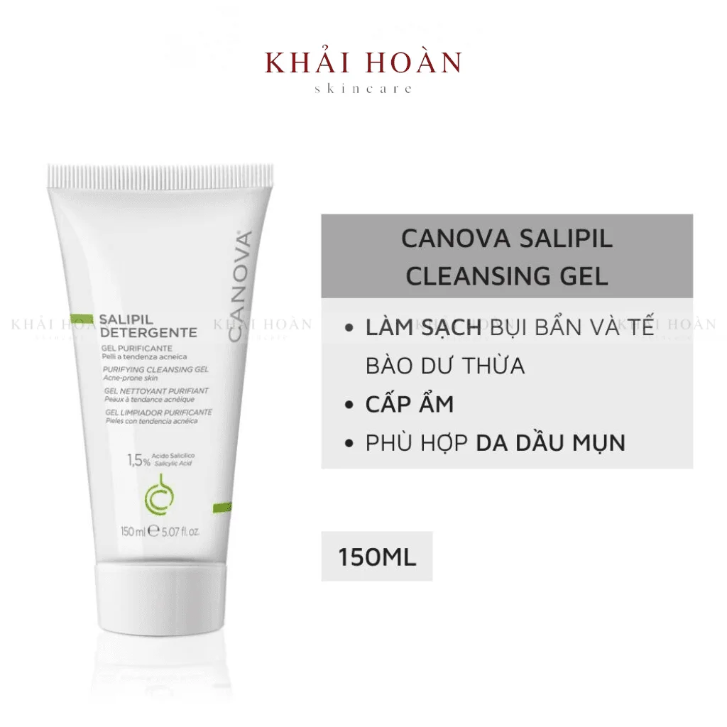 Gel rửa mặt ngừa mụn Canova Salipil Detergente 150ml 1