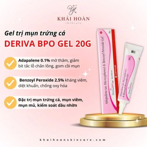 Gel Trị Mụn Deriva Bpo Gel