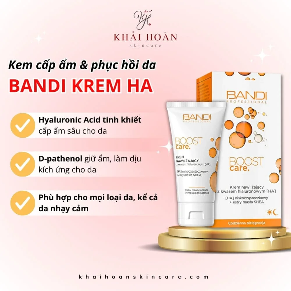 Kem Dưỡng Ẩm Cho Da Khô Và Phục Hồi Da Bandi Krem HA