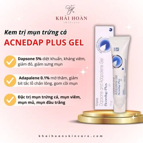 Gel trị mụn Acnedap Plus| Khắc tinh của mụn trứng cá viêm mủ