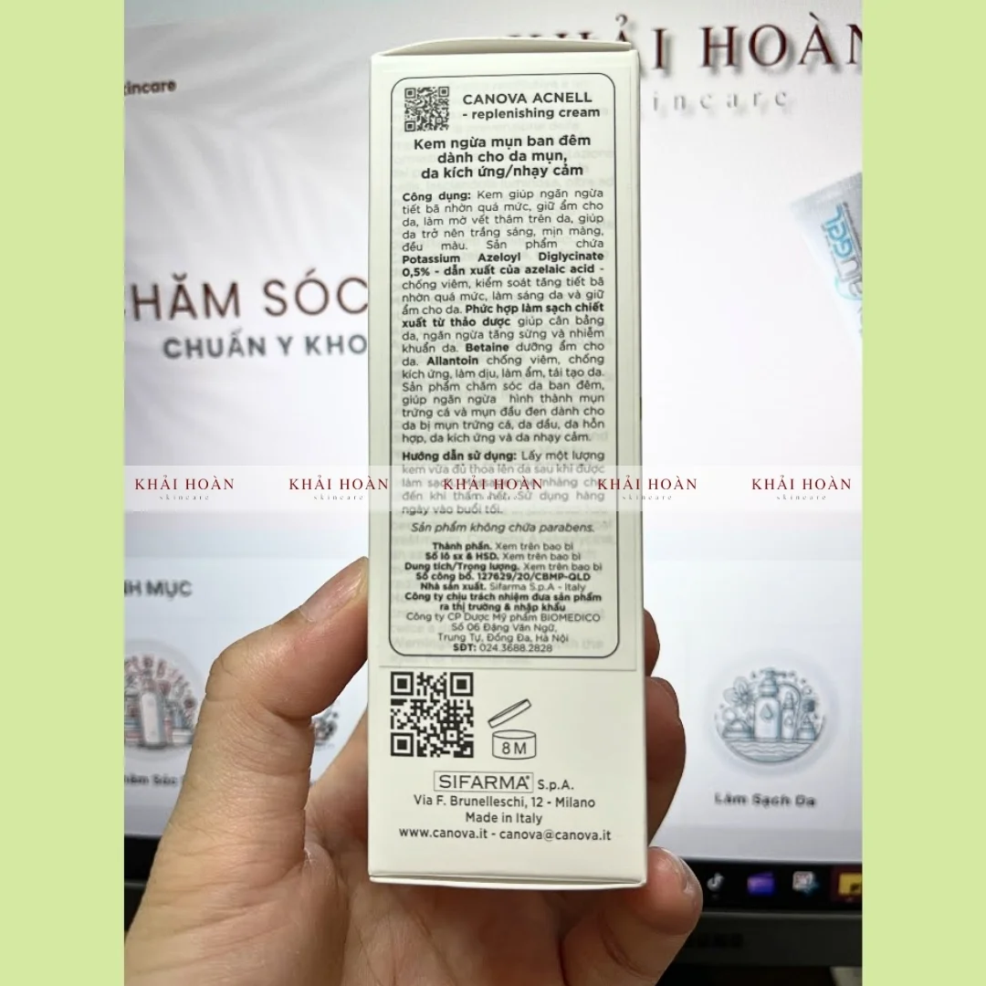 Canova Acnell Replenishing - Kem Dưỡng Ẩm Và Ngừa Mụn Cho Da 2