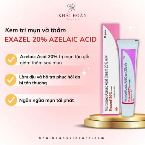 Kem Trị Mụn Viêm Và Thâm Mụn Exazel 20% Azelaic Acid