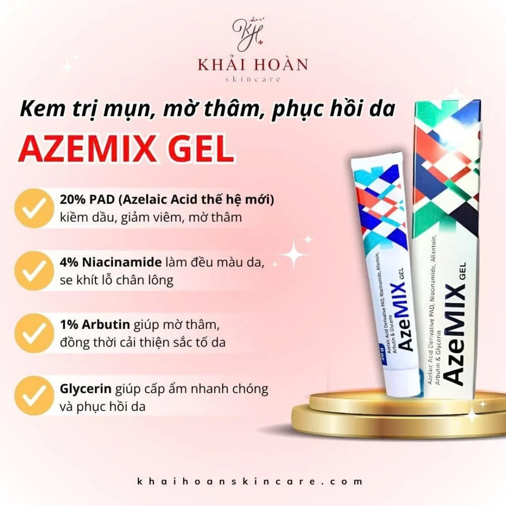 Azemix Gel - Bí Quyết Giảm Mụn, Mờ Thâm, Phục Hồi Da