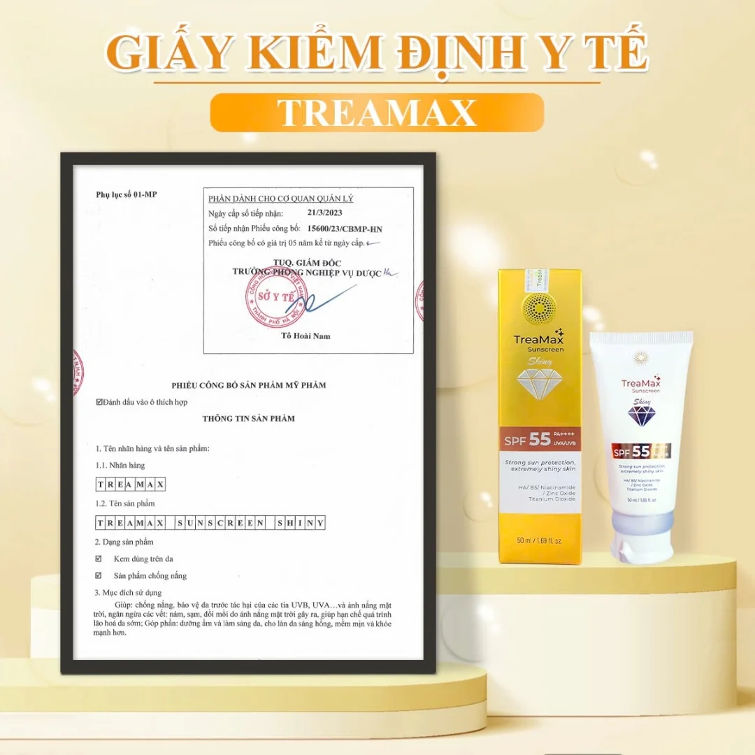 Kem Chống Nắng Treamax Shiny| Dưỡng Ẩm, Nâng Tone, Bảo Vệ Da 4