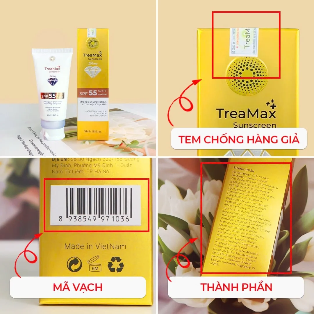 Kem Chống Nắng Treamax Shiny| Dưỡng Ẩm, Nâng Tone, Bảo Vệ Da 2