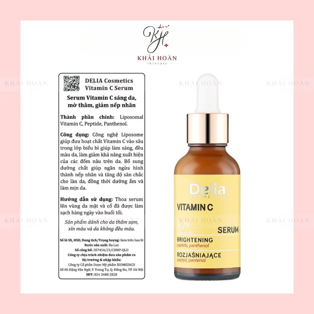 Serum Delia Vitamin C Sáng da, mờ thâm, nhăn 30ml 1