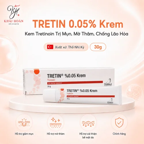 TRETIN 0.05% Krem – Kem Trị Mụn Ẩn, Mụn Đầu Đen Chính Hãng