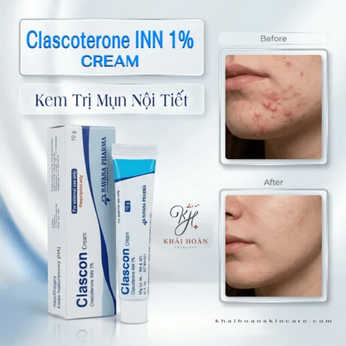 Clascon Clascoterone INN 1% Cream | Kem Hỗ Trợ Giảm Mụn Nội Tiết, Giảm Dầu Thừa