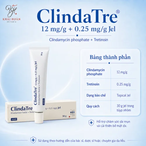 Assos ClindaTre Gel - Trị Mụn Viêm, Mụn Ẩn, Giảm Bít Tắc 30g 1