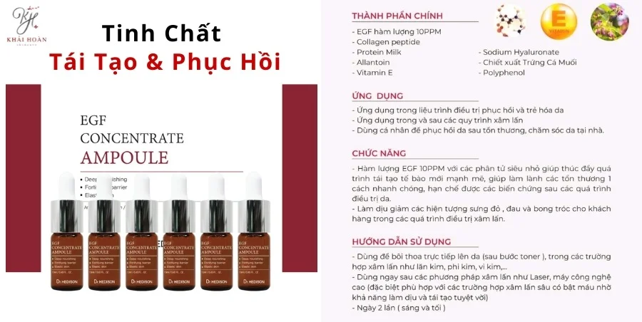 Dr.Hedison EGF Concentrate Ampoule – Tinh Chất Phục Hồi, Tái Tạo Da Sau Treatment 2