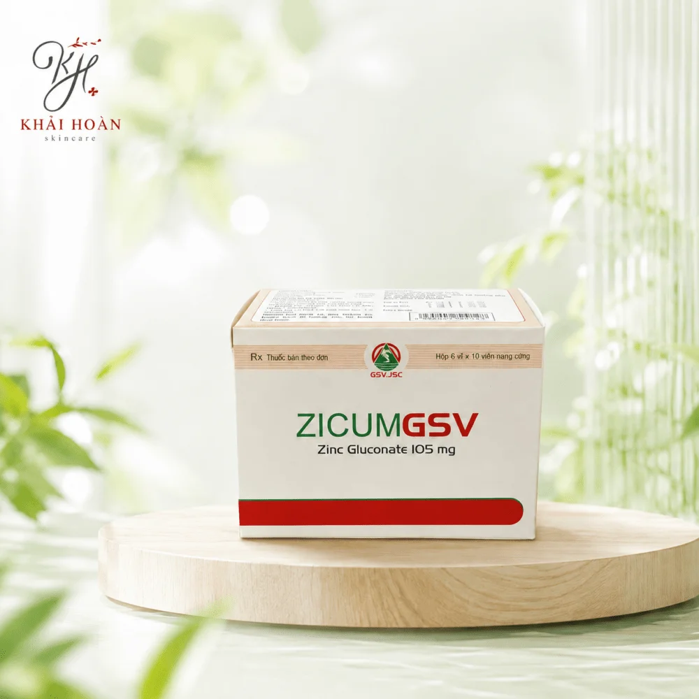 ZicumGSV – Viên Uống Kẽm Giảm Mụn, Tăng Cường Sức Đề Kháng
