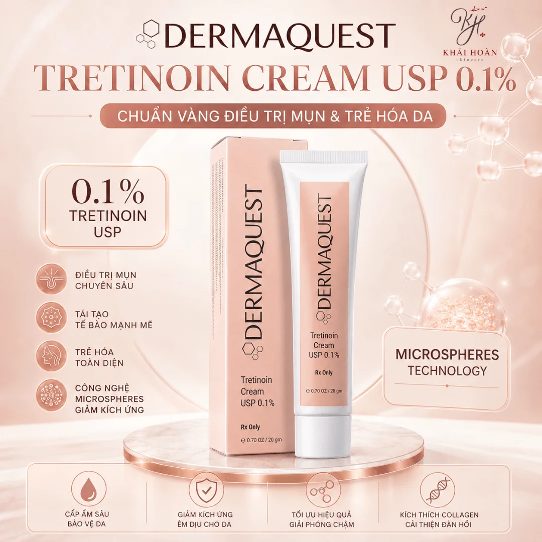 DermaQuest Tretinoin Cream USP 0.1% – Kem Trị Mụn, Bít Tắc Và Chống Lão Hoá 1