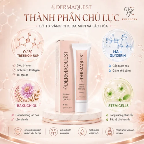 DermaQuest Tretinoin Cream USP 0.1% – Kem Trị Mụn, Bít Tắc Và Chống Lão Hoá 2