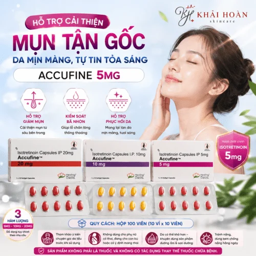 Viên uống Healing Pharma Accufine 5mg - Hỗ trợ giảm mụn