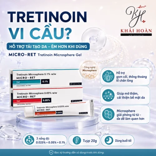 Gel MICRO-RET Tretinoin Microsphere Giảm Mụn, Chống Lão Hóa Công Nghệ Vi Cầu (20g)