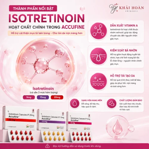 Viên uống Healing Pharma Accufine 5mg - Hỗ trợ giảm mụn 1