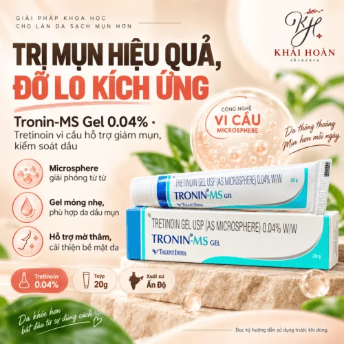 Gel Bôi Trị Mụn và Trẻ Hóa Da Tretinoin Microsphere 0.04% Tronin-MS Gel (20g)