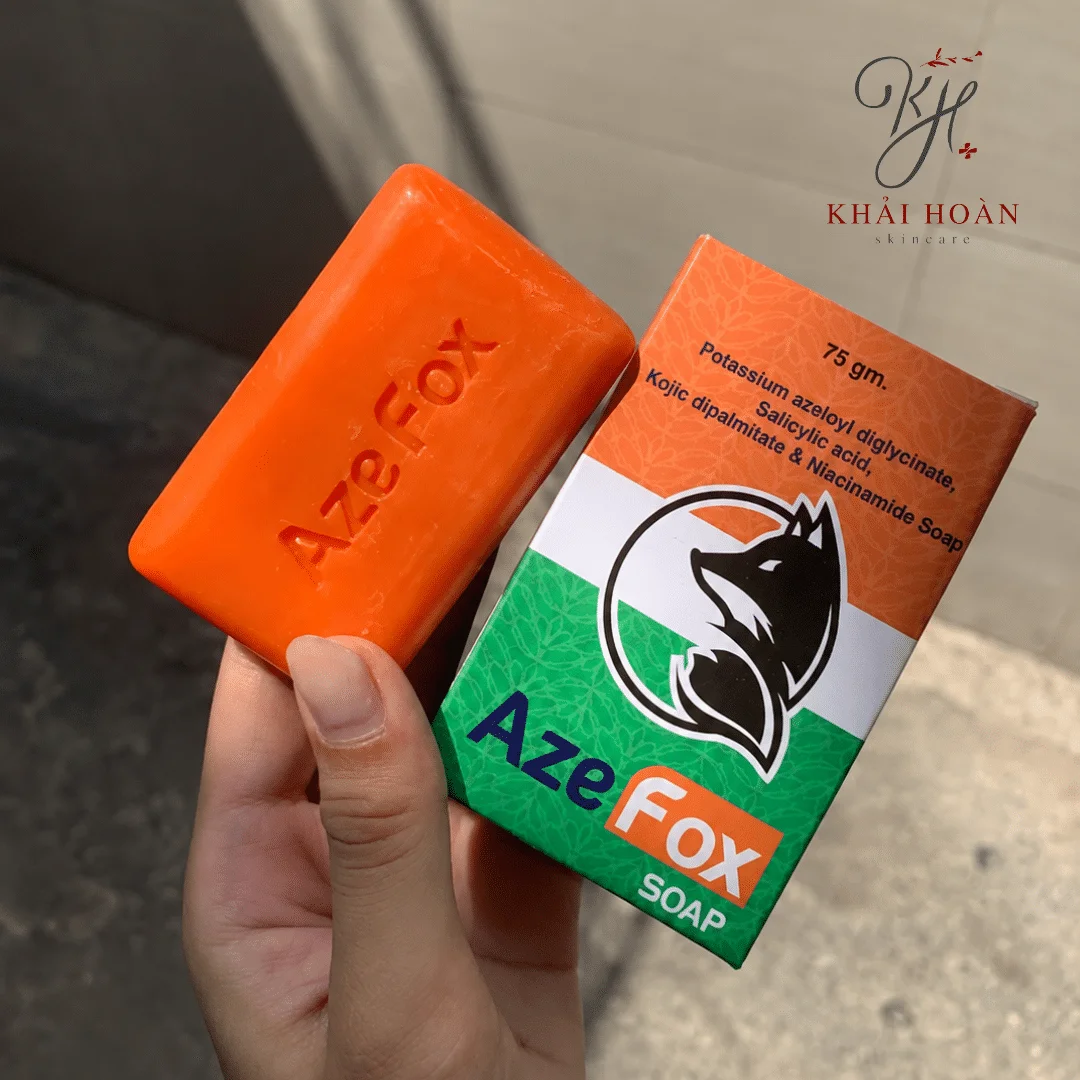 Xà Phòng Aze Fox Soap 75g Hỗ Trợ Chăm Sóc Da Mụn Lưng, Làm Sạch Dầu Thừa Và Mờ Thâm 4