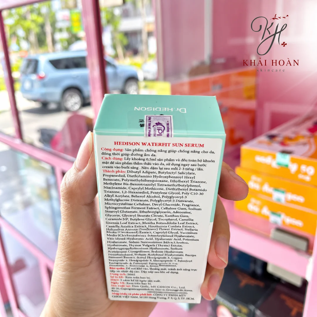 Serum Chống Nắng Dr.HEDISON Waterfit Sun Serum SPF50+ PA++++ 50ml Dưỡng Ẩm, Bảo Vệ Da 8